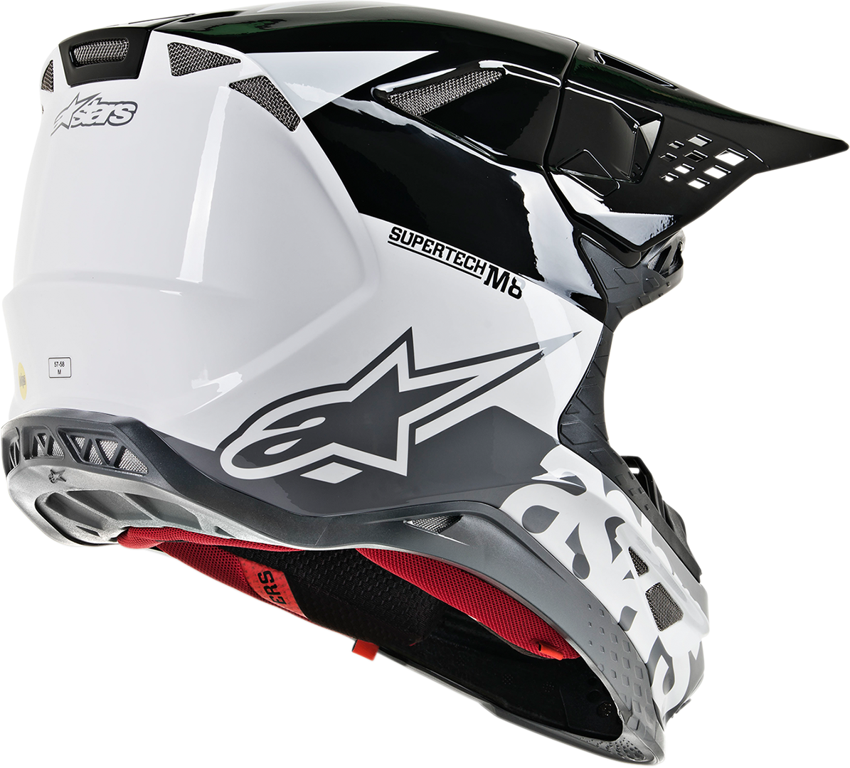 Supertech M8 Helmet - Radium - MIPS - White/Black/Mid Gray Glossy - Me