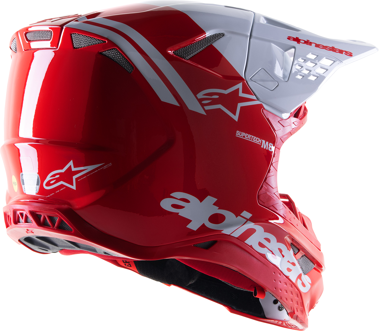 Supertech M8 Helmet - Radium 2 - MIPS® - Gloss Red/White - Small