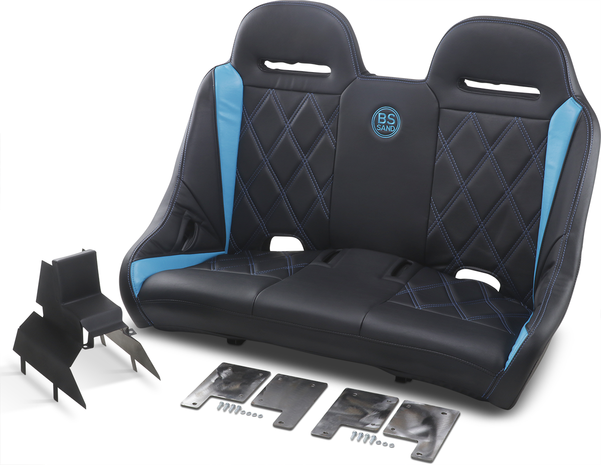 BS SAND Extreme Bench Seat - Big Diamond - Black/Titanium Blue EXBETBBDC