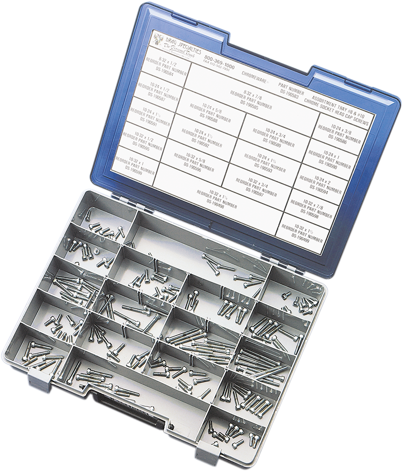 DRAG SPECIALTIES 8&10-32 Smooth Socket Head Assortment MK192S