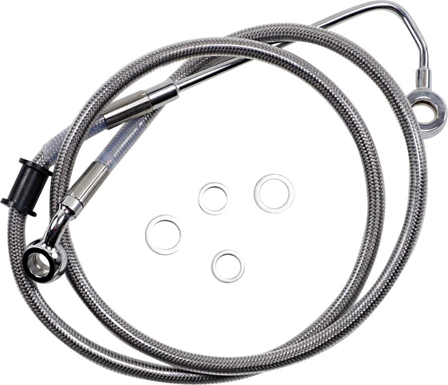 DRAG SPECIALTIES Brake Line - +10" - Stainless Steel - '15-'17 Softail 618300-10