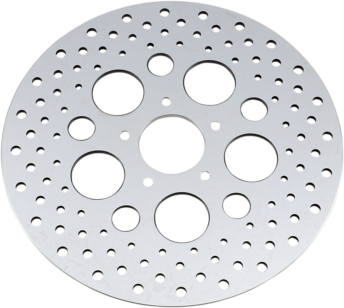 DRAG SPECIALTIES Drilled Brake Rotor - Front - 11.5" - Harley-Davidson 060185ASP-BC648