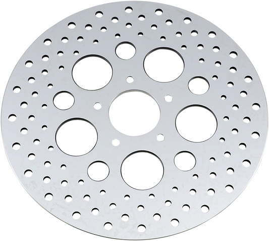 DRAG SPECIALTIES Drilled Brake Rotor - Front - 11.5" - Harley-Davidson 060185ASP-BC648