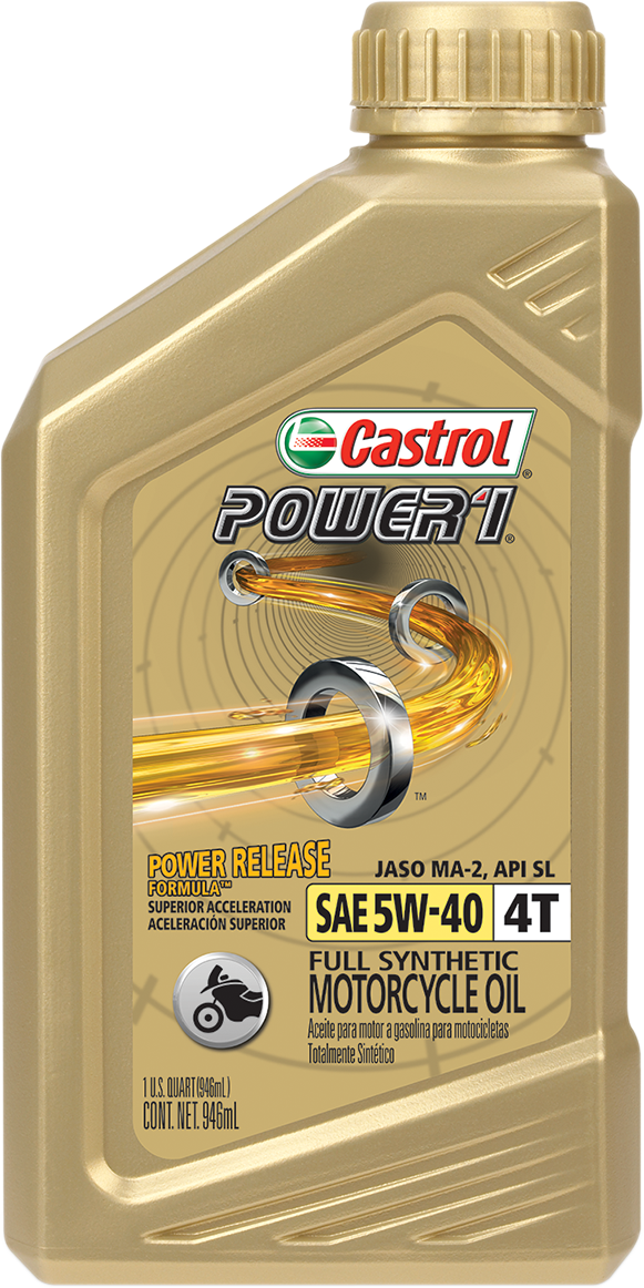 CASTROL Power 1? Synthetic Engine Oil - 5W-40 - 1 U.S. quart 15D29D