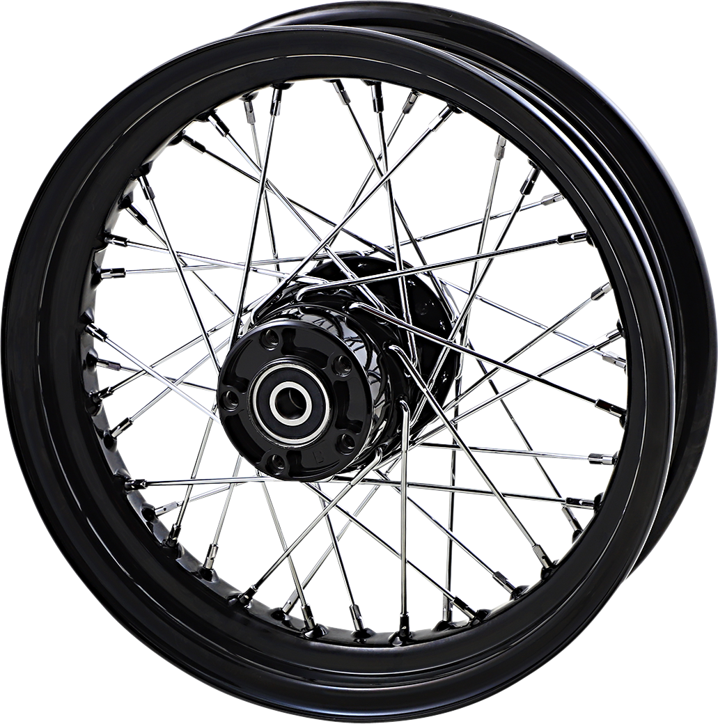 DRAG SPECIALTIES Rear Wheel - Single Disc/No ABS - Black - 16"x3.00" 64370B