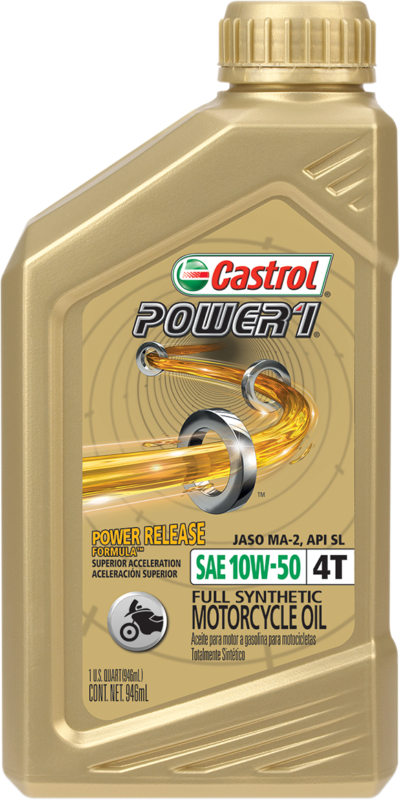 CASTROL Power 1? Synthetic Engine Oil - 10W-50 - 1 U.S. quart 15D2C1