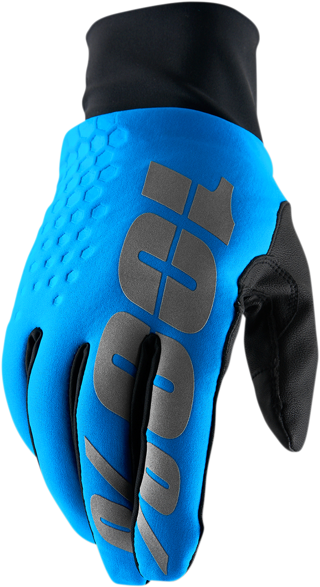 100% Hydromatic Brisker Gloves - Cyan Blue - Large 10018-00007
