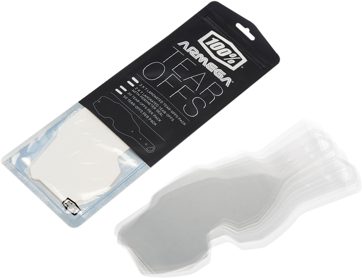 100% Armega Tear-Offs - 20 Pack 59056-00001