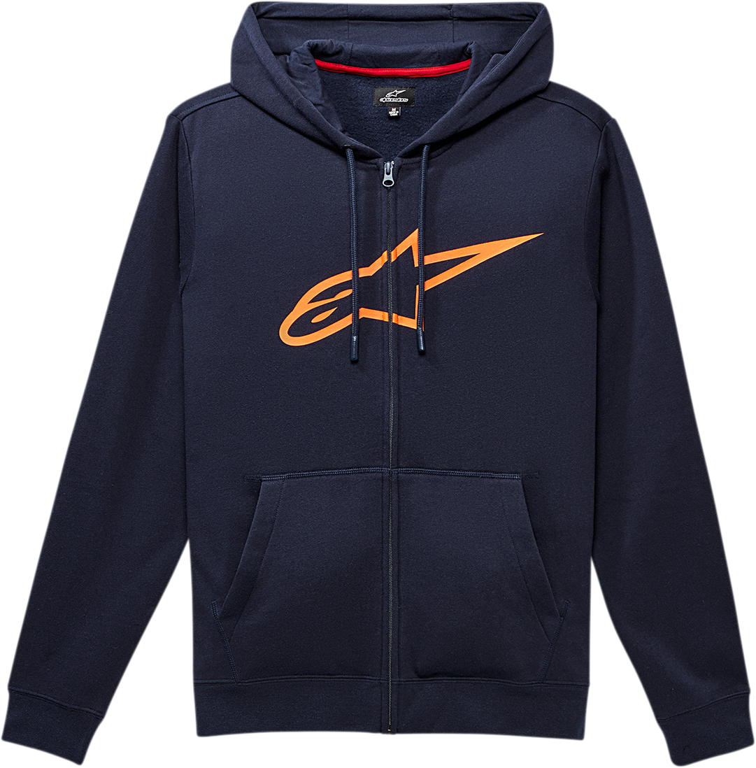 ALPINESTARS Ageless 2 Zip Hoodie - Navy/Orange - 2XL 10385305270322X