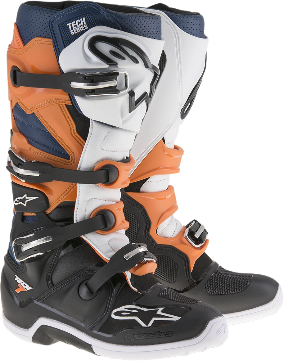 ALPINESTARS Tech 7 Boots - Black/Orange/White - US 6 2012014-1427-6