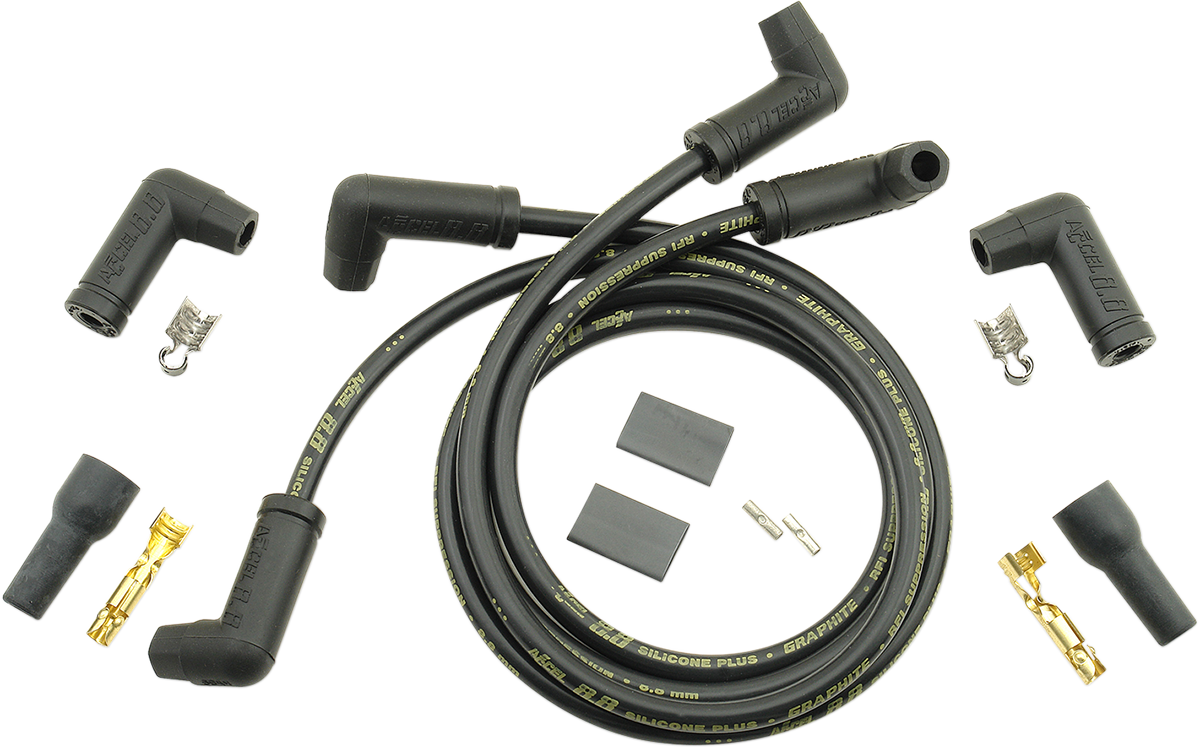 ACCEL 8.8 mm Universal Spark Plug Wires (4) - Black 173082K