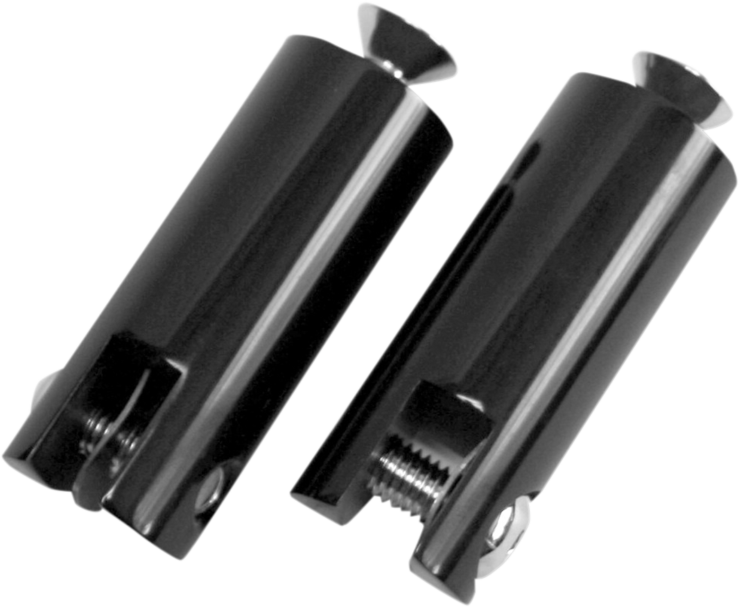 ACCUTRONIX Front Footpeg Mounts - Black FPMT200-B