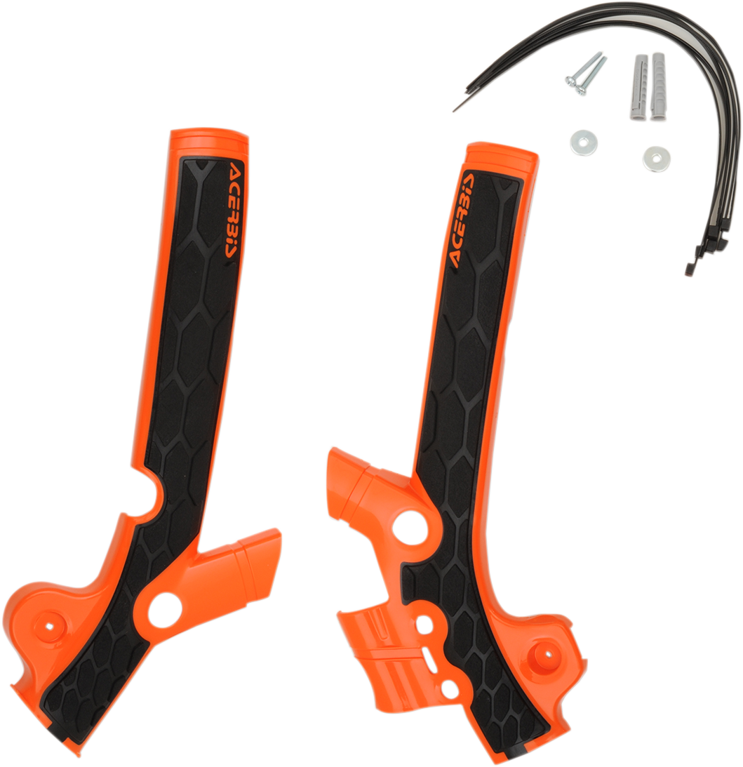 ACERBIS X-Grip Frame Guards - Orange/Black 2449525225