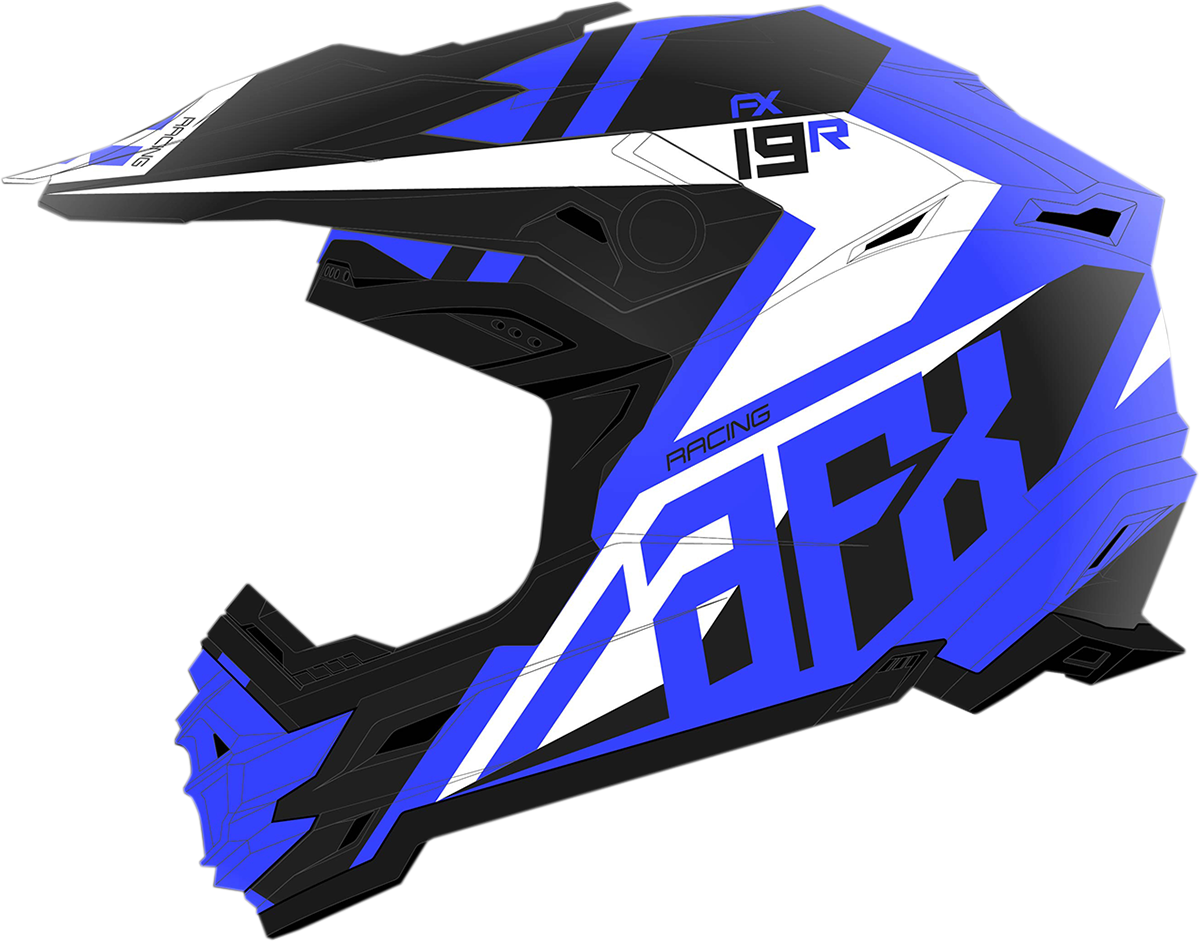 AFX FX-19R Helmet - Racing - Matte Blue - Medium 0110-7069