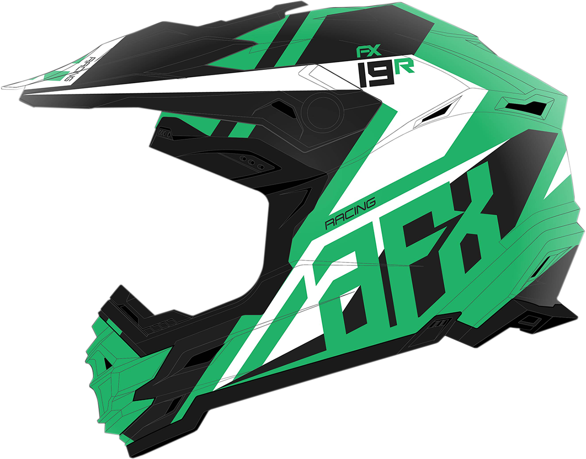 AFX FX-19R Helmet - Racing - Matte Green - XL 0110-7081