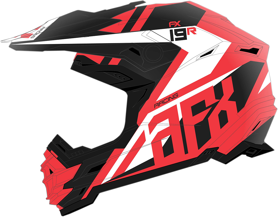 AFX FX-19R Helmet - Racing - Matte Red - Large 0110-7065