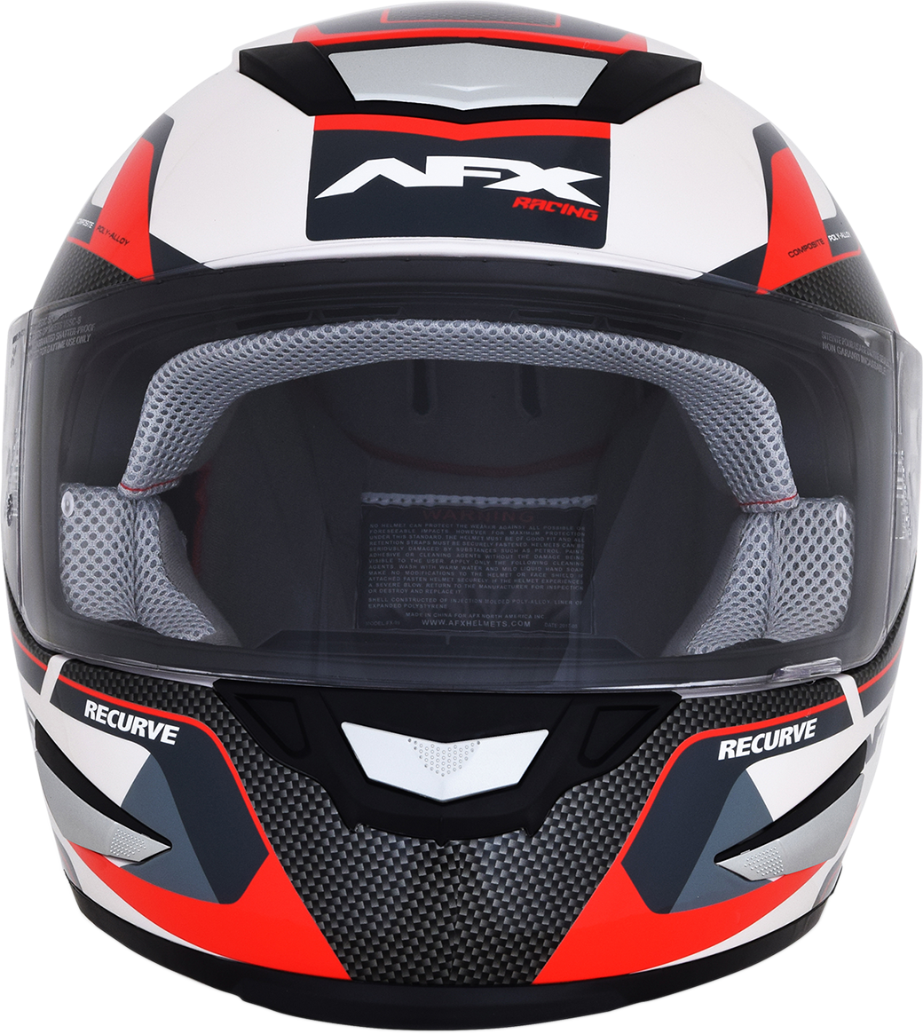 AFX FX-99 Helmet - Recurve - Pearl White/Red - XL 0101-11129