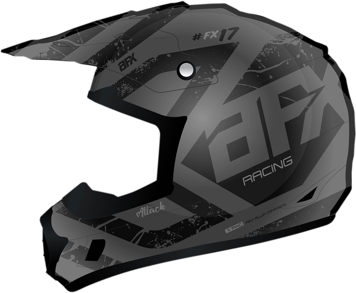 AFX FX-17 Helmet - Attack - Frost Gray/Matte Black - Large 0110-7139