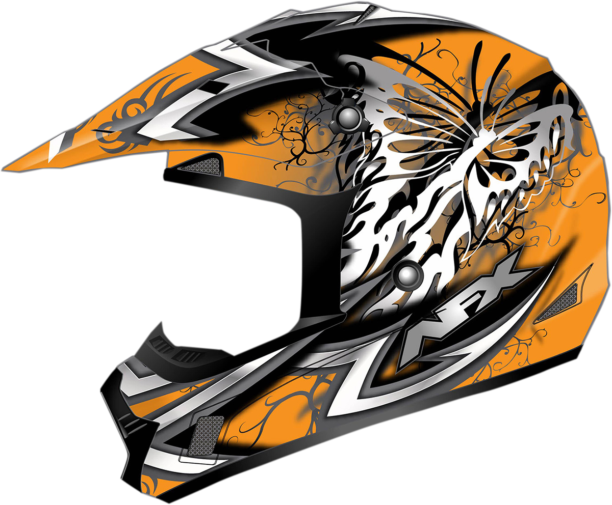 AFX FX-17 Helmet - Butterfly - Matte Orange - Small 0110-7112