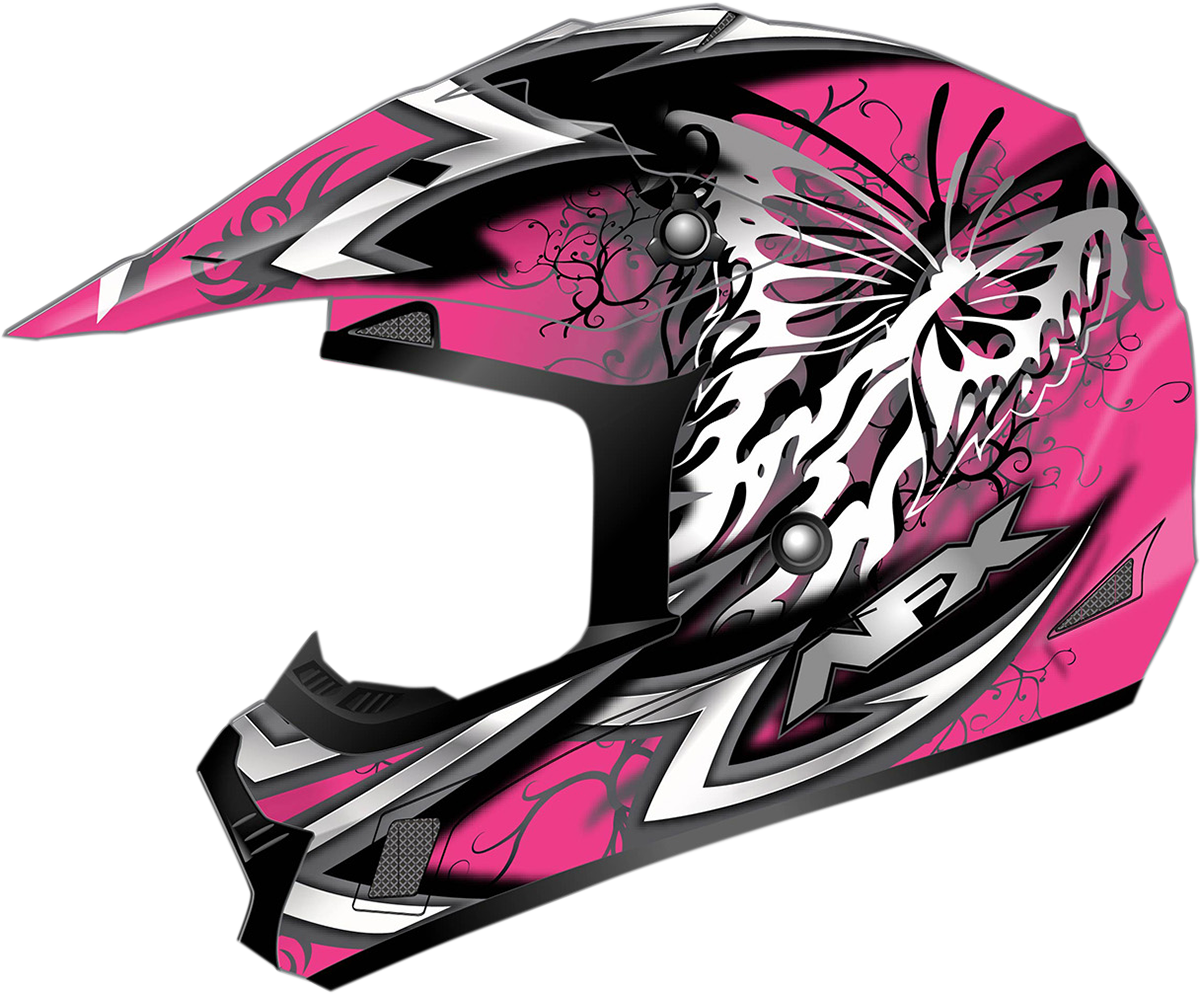 AFX FX-17 Helmet - Butterfly - Matte Hot Pink - XL 0110-7110