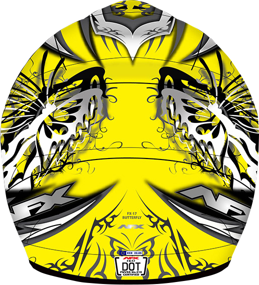 AFX FX-17Y Helmet - Butterfly - Matte Yellow - Medium 0111-1394