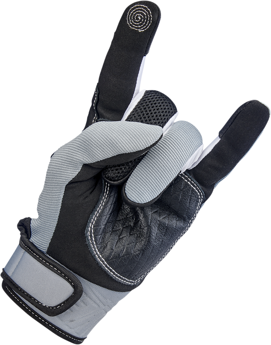 BILTWELL Baja Gloves - Gray/Black - Small 1508-1101-302