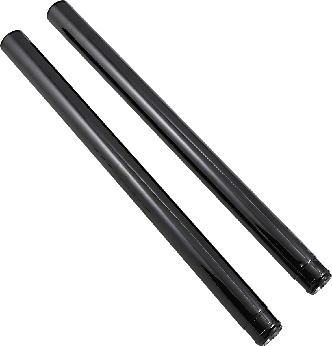 CUSTOM CYCLE ENGINEERING Black Diamond-Like Fork Tubes - 49 mm - 27.875" Length 710021
