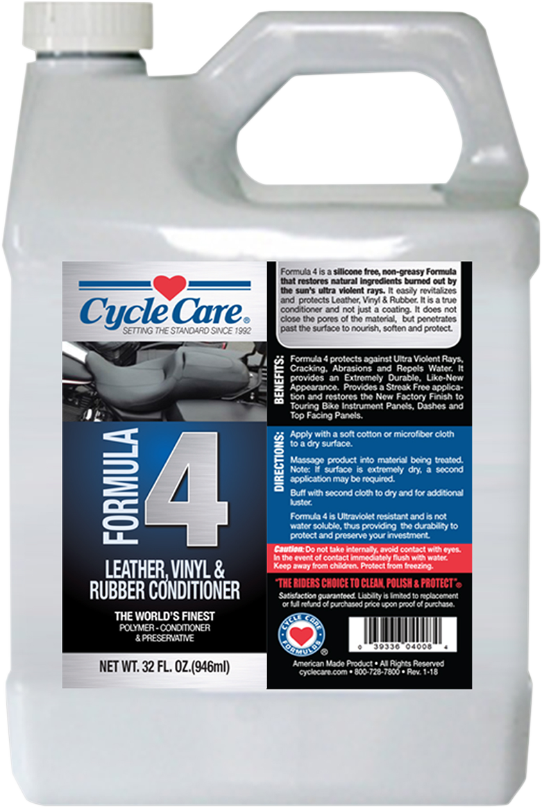 CYCLE CARE FORMULAS Formula 4 Leather Vinyl - 32 U.S. fl oz. 04032