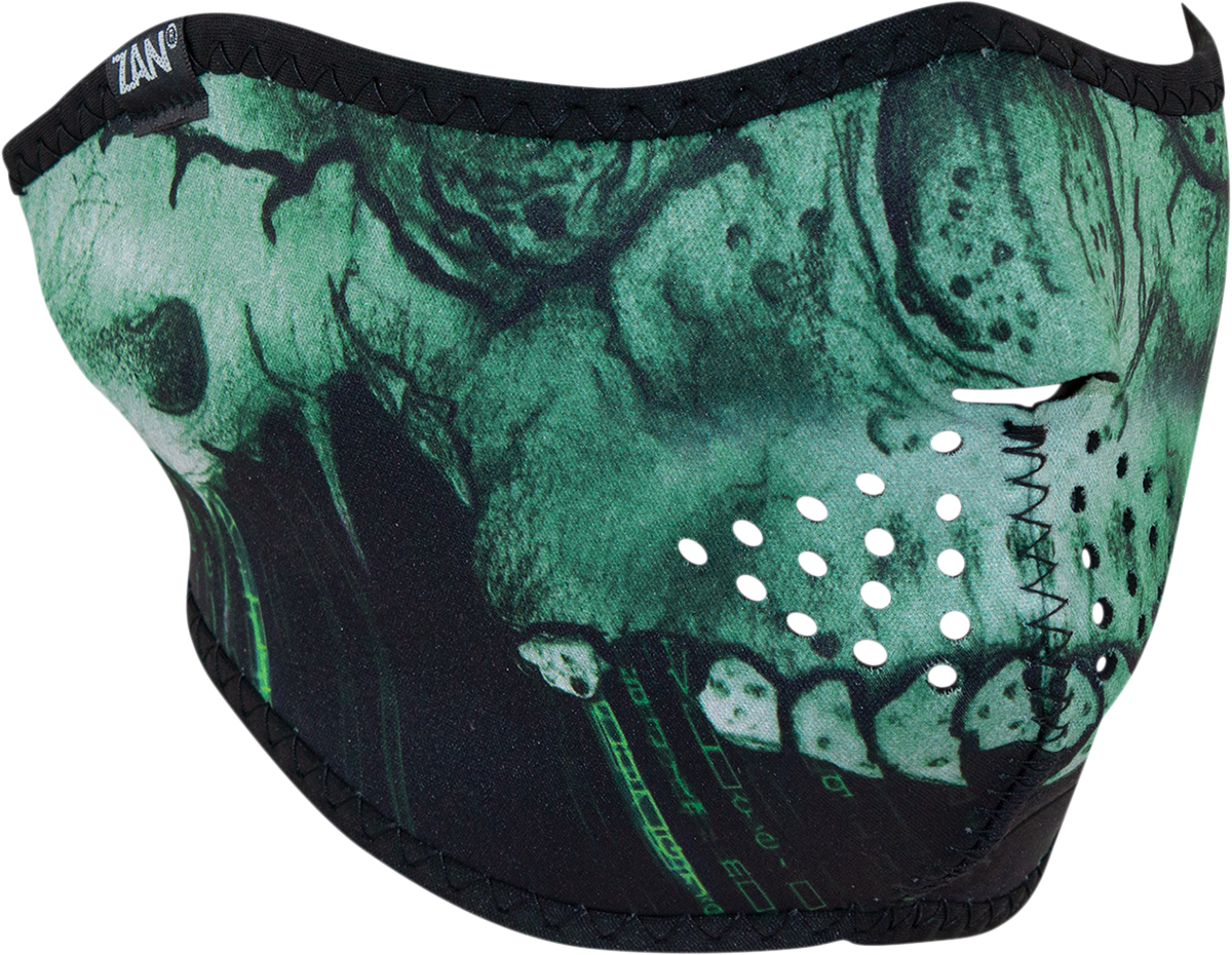 ZAN HEADGEAR Half Mask - Cyber Skull WNFM452H