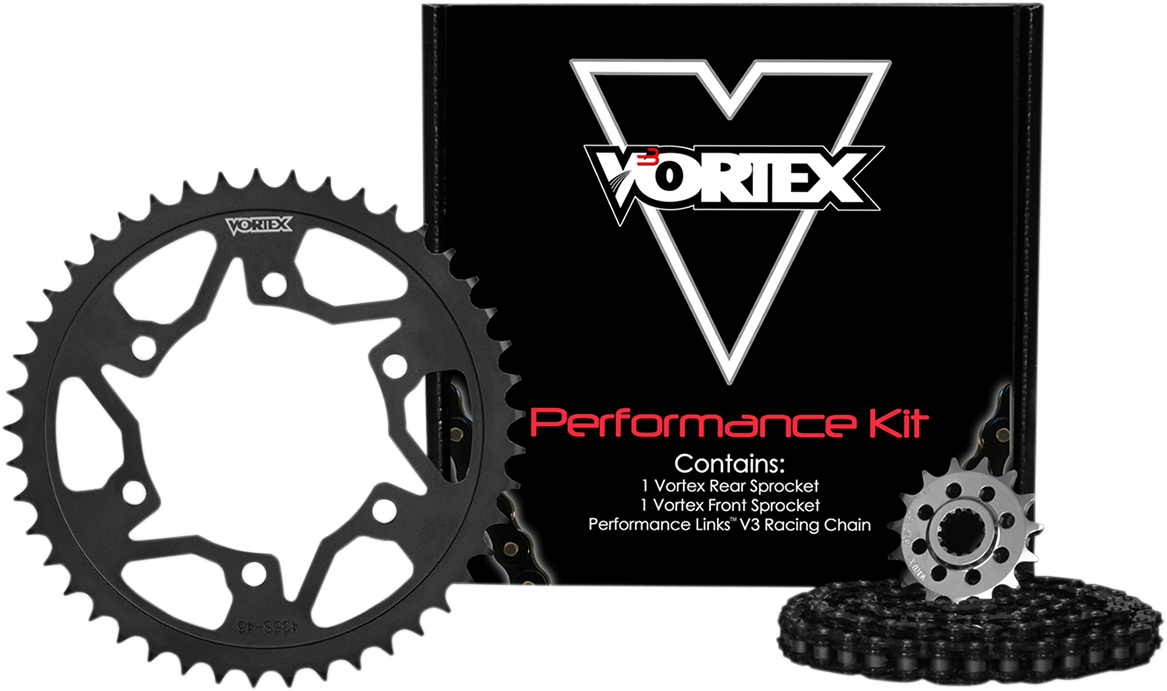 VORTEX Chain Kit - Black - Yamaha - YZF-R1 CK6378