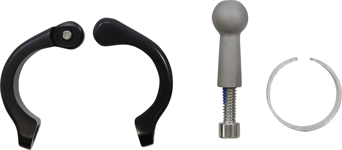 CIRO Ball Mount - Aluminum Clamp - 1-1/8" - 1-1/4" Handlebars - Black 50139
