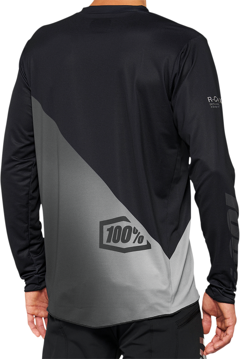 100% R-Core-X Long-Sleeve Jersey - Black/Gray - XL 40000-00003