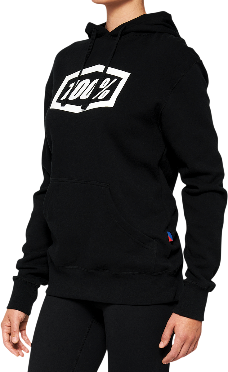 100% Women's Icon Hoodie - Black - Small 20031-00000