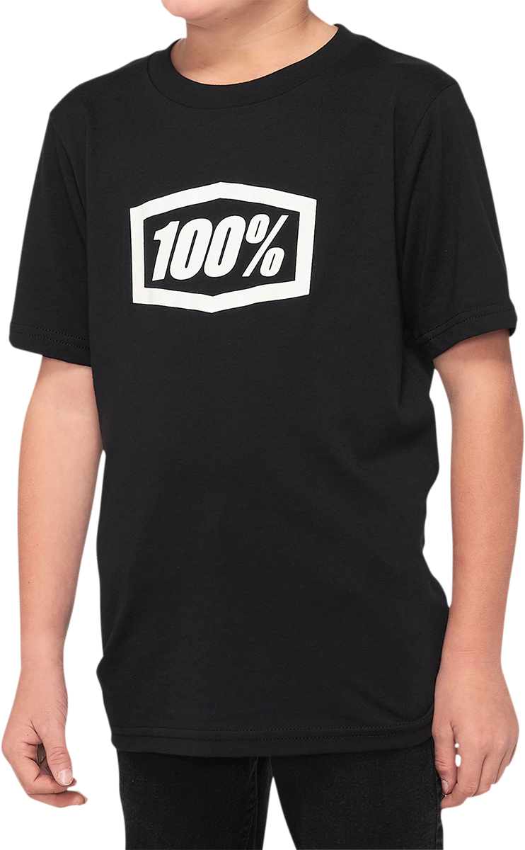 100% Youth Icon T-Shirt - Black - XL 20001-00007