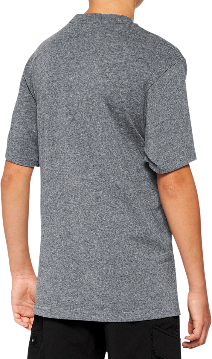 100% Youth Icon T-Shirt - Gray - XL 20001-00011