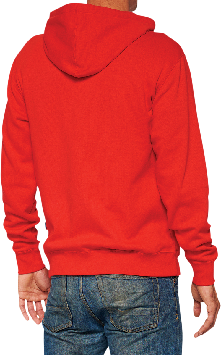 100% Official Fleece Zip-Up Hoodie - Red - Small 20032-00015