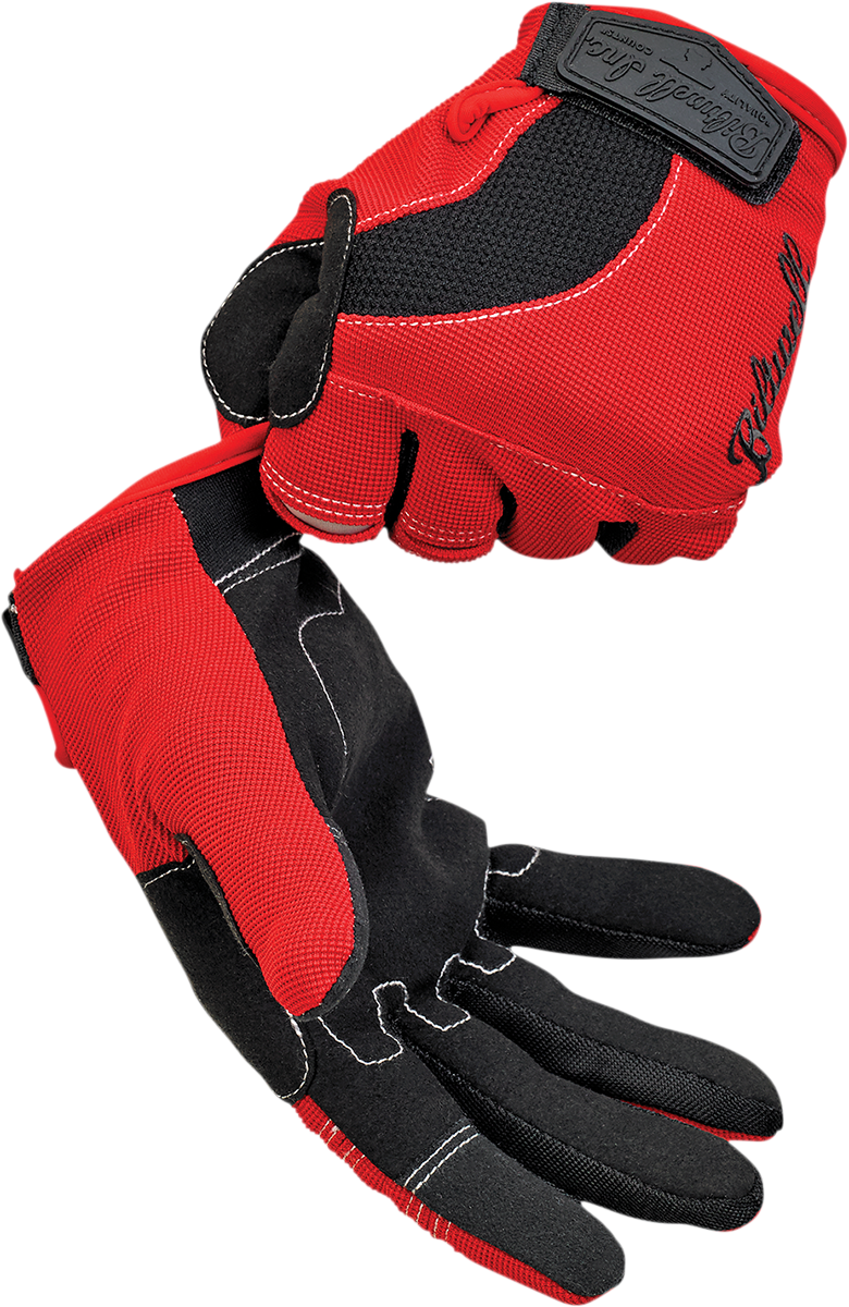 BILTWELL Moto Gloves - Red/White/Black - Medium 1501-1208-003