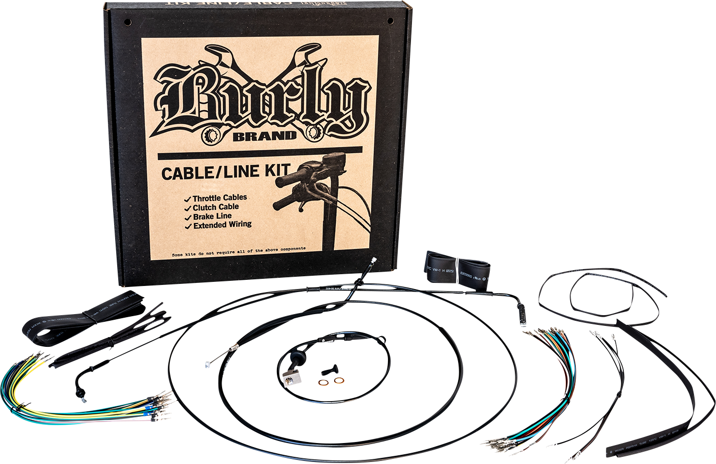 BURLY BRAND Control Kit - 12" Ape Hanger - Rebel B30-1307
