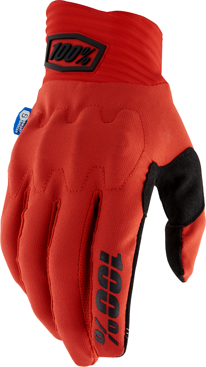 100% Cognito Smart Shock Gloves - Red - Medium 10014-00046