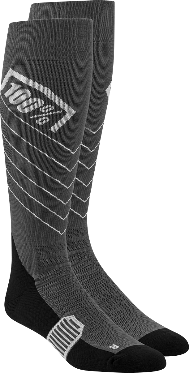 100% Hi-Side Performance Socks - Gray - Large/XL 20054-00002