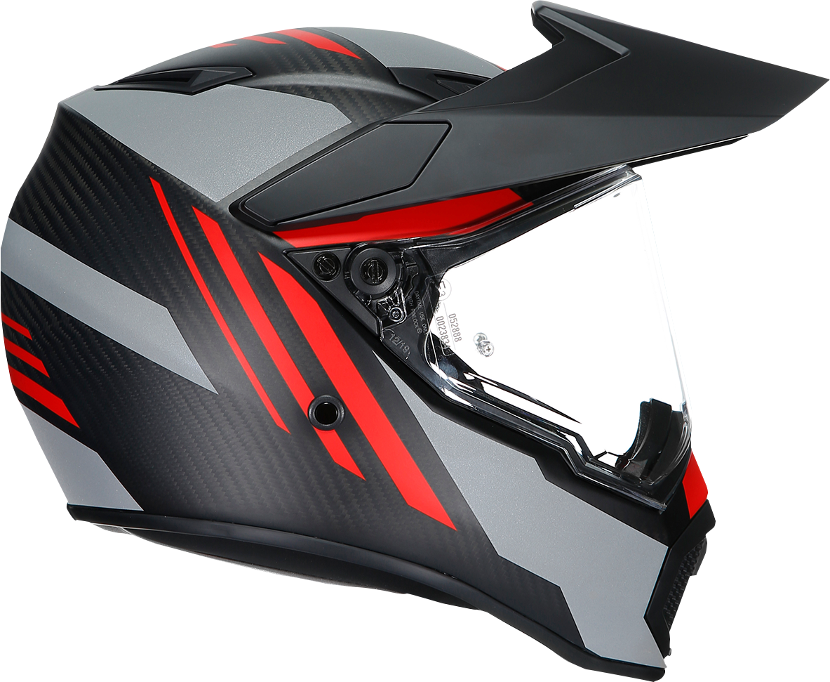 AGV AX9 Helmet - Refractive ADV - Matte Carbon/Red - Large 217631O2LY01409