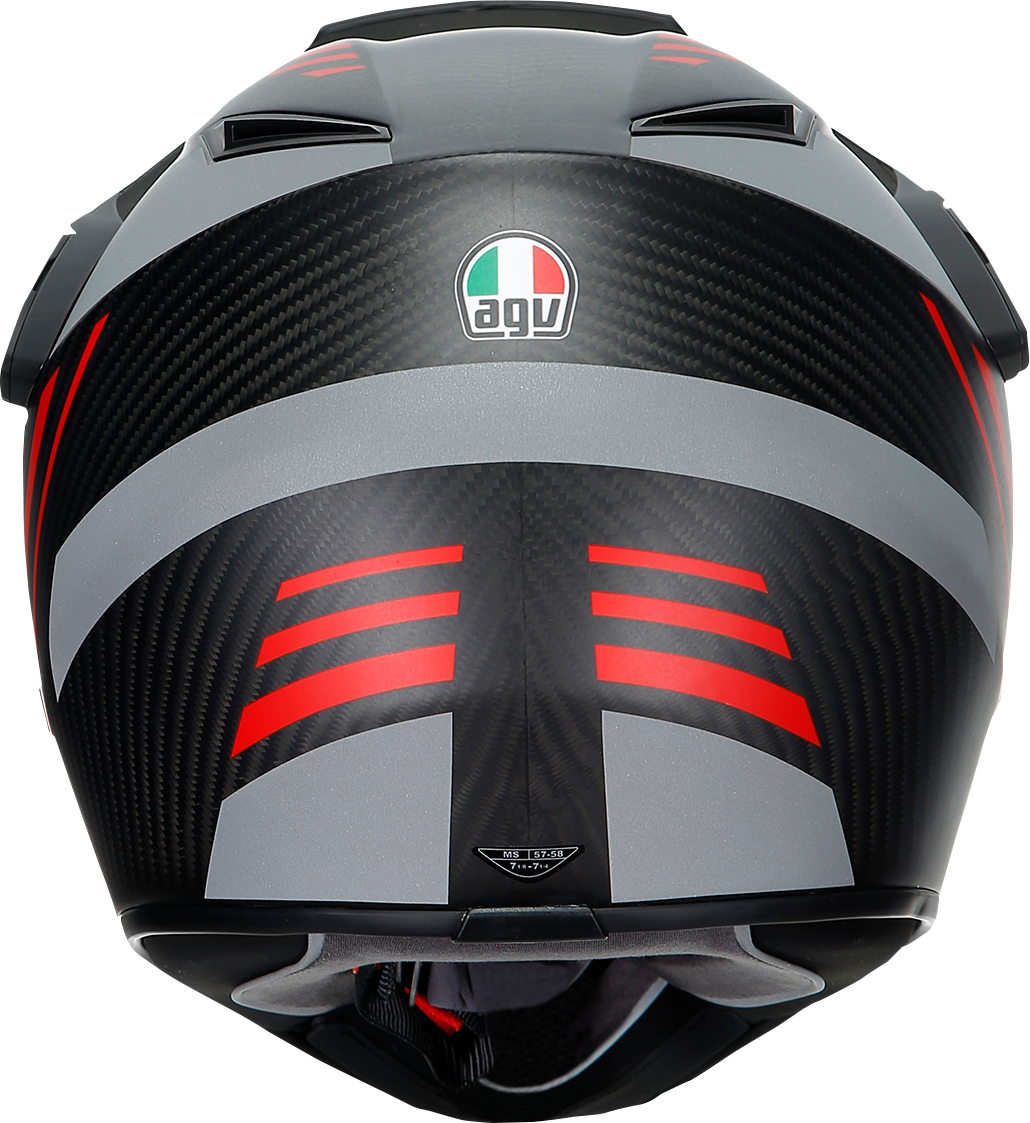AGV AX9 Helmet - Refractive ADV - Matte Carbon/Red - Large 217631O2LY01409
