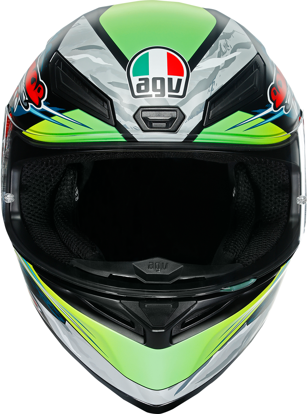AGV K1 Helmet - Dundee - Matte Lime/Red - XL 210281O2I006110