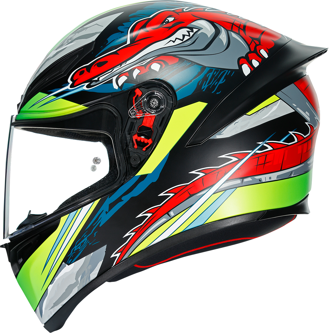 AGV K1 Helmet - Dundee - Matte Lime/Red - XL 210281O2I006110
