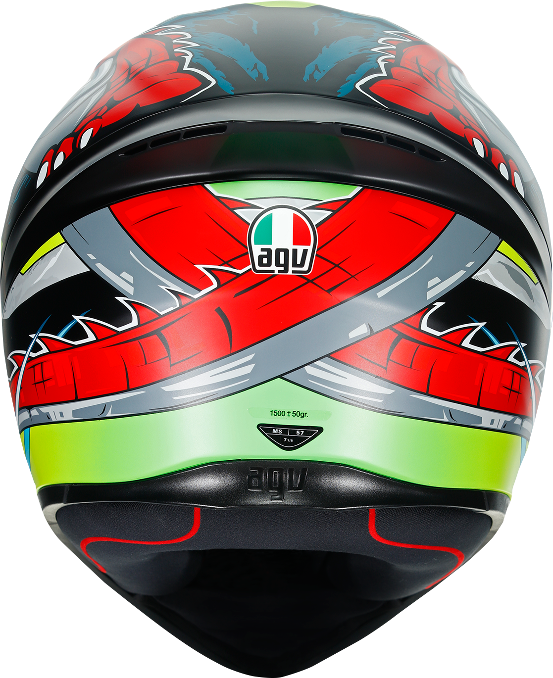 AGV K1 Helmet - Dundee - Matte Lime/Red - XL 210281O2I006110