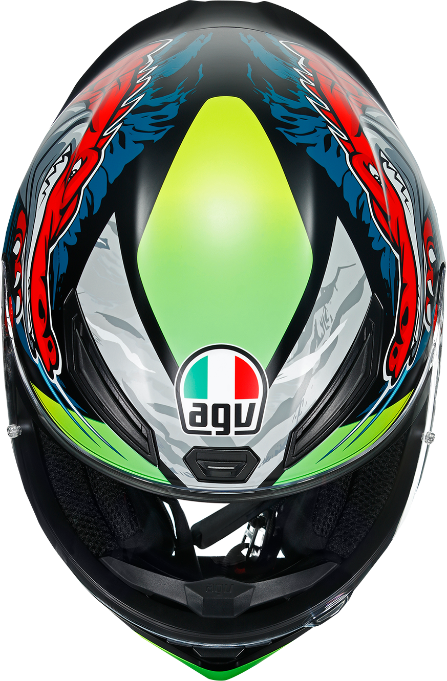 AGV K1 Helmet - Dundee - Matte Lime/Red - XL 210281O2I006110