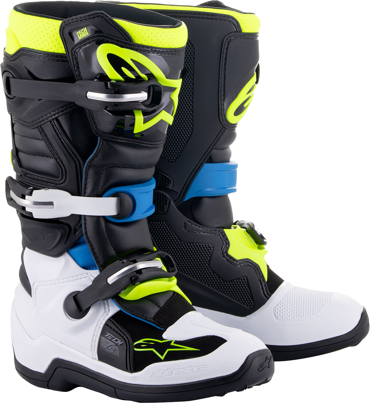 ALPINESTARS Tech 7S Boots - Black/Blue/Yellow - US 5 2015017-1795-5