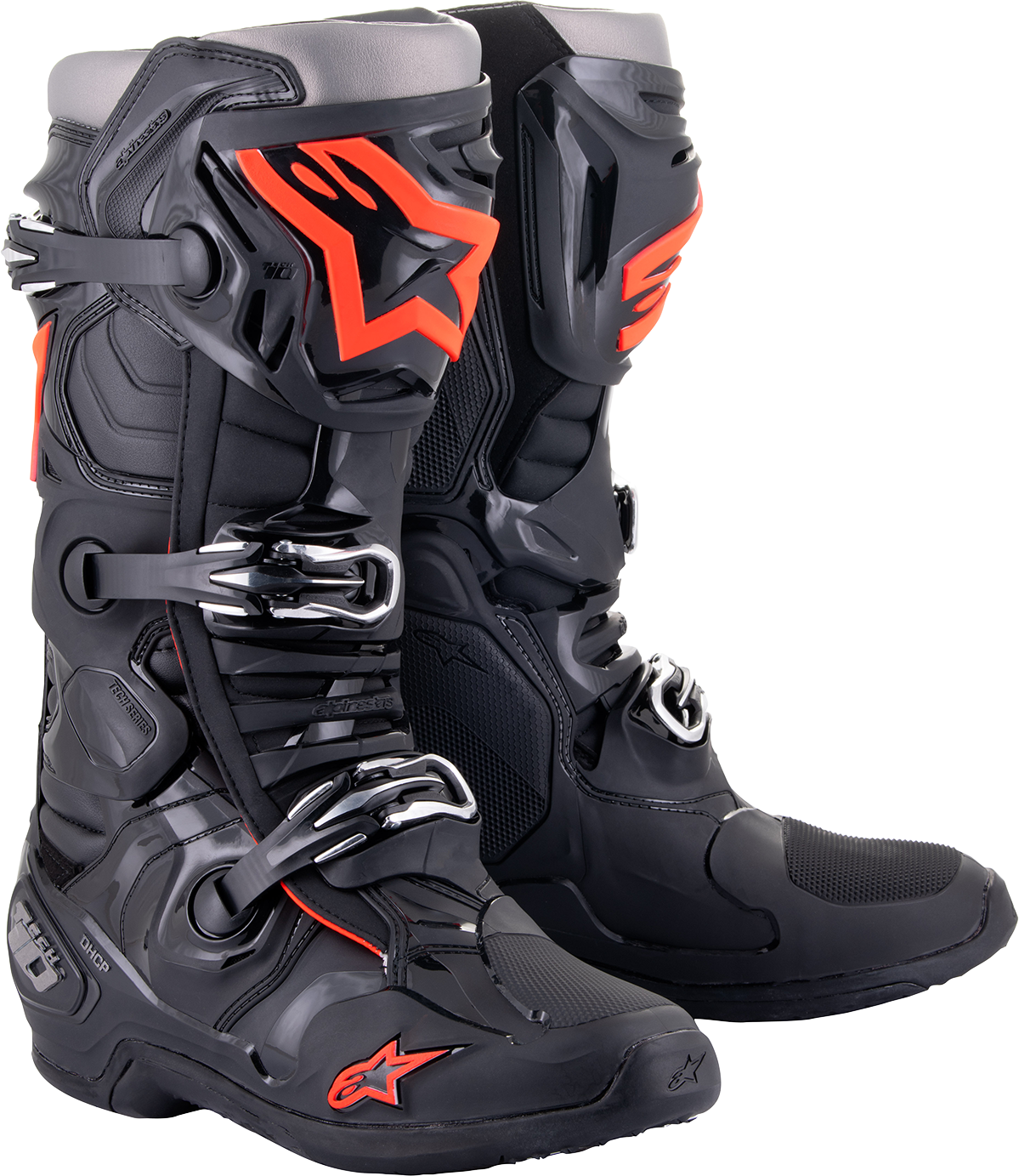 ALPINESTARS Tech 10 Boots - Black/Red Fluorescent - US 14 2010020-1030-14