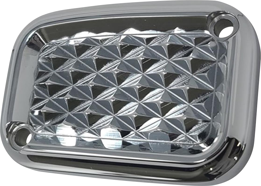 COVINGTONS Master Cylinder Lid - Brake - Front - Diamondback - Chrome C3056-C