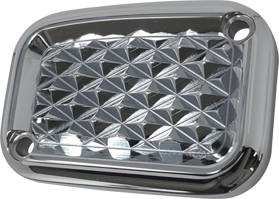 COVINGTONS Master Cylinder Lid - Brake - Front - Diamondback - Chrome C3076-C